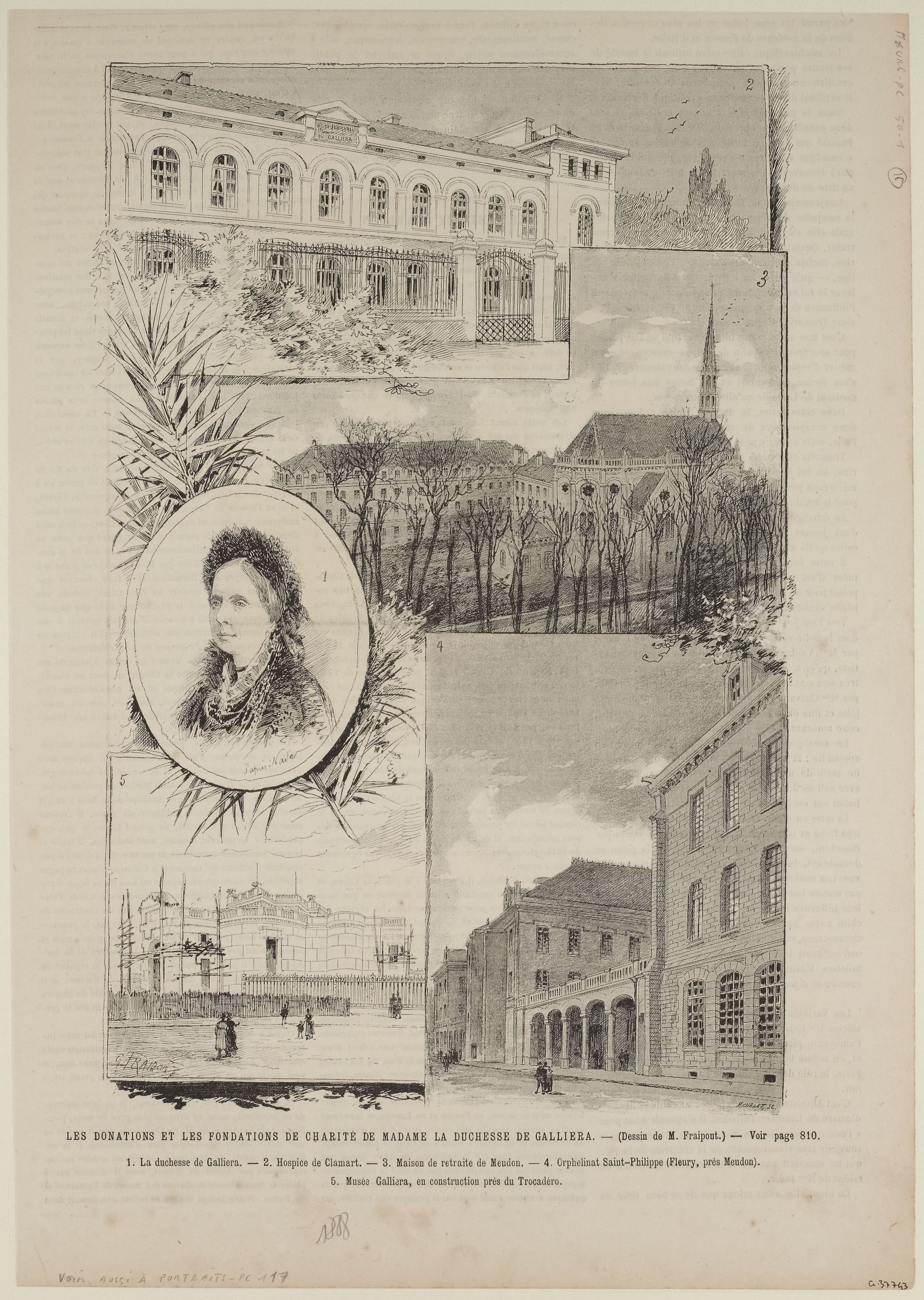 Georges Fraipont, Les donations et les fondations de charité de Madame la duchesse de Galliera