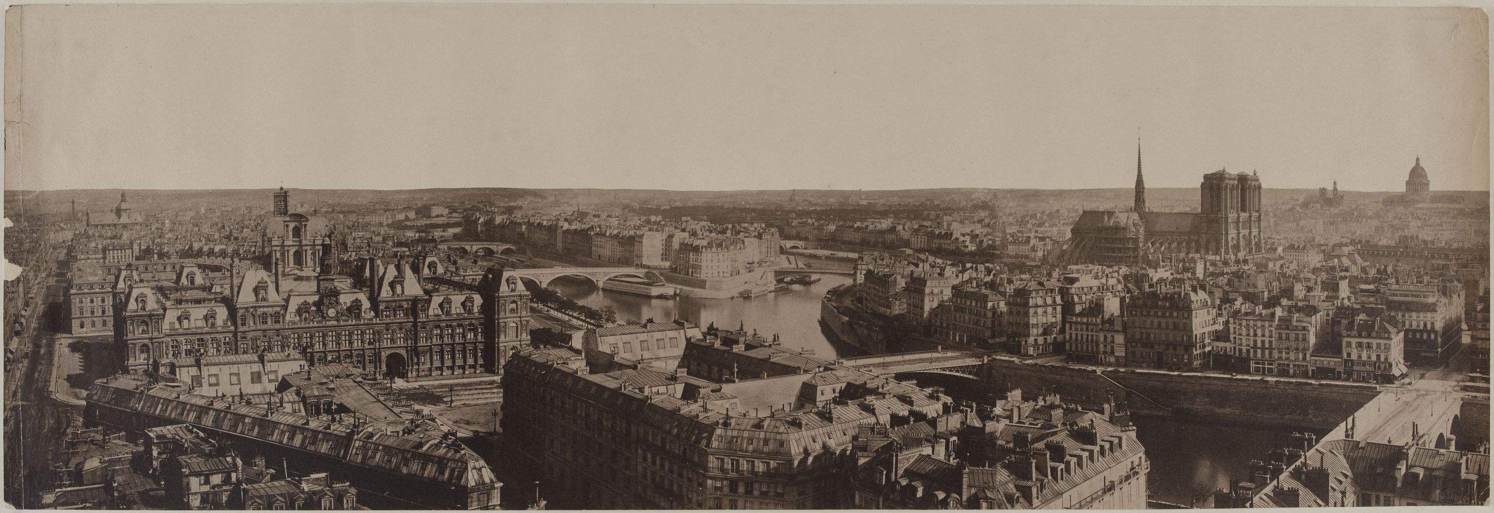 Anonyme, Panorama pris de la tour Saint-Jacques, 4ème arrondissement, Paris