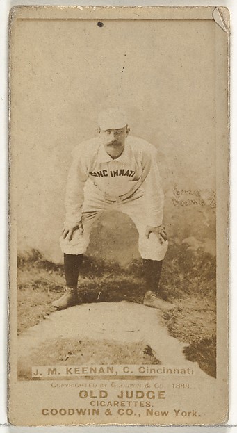 Goodwin & Company, James William "Jim" Keenan, Catcher, Cincinnati, from the Old Judge series (N172) for Old Judge Cigarettes