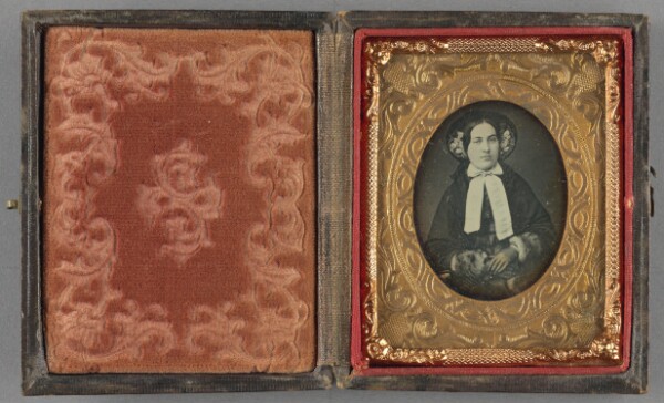 Unknown, [Portrait of a Seated Woman in Bonnet]