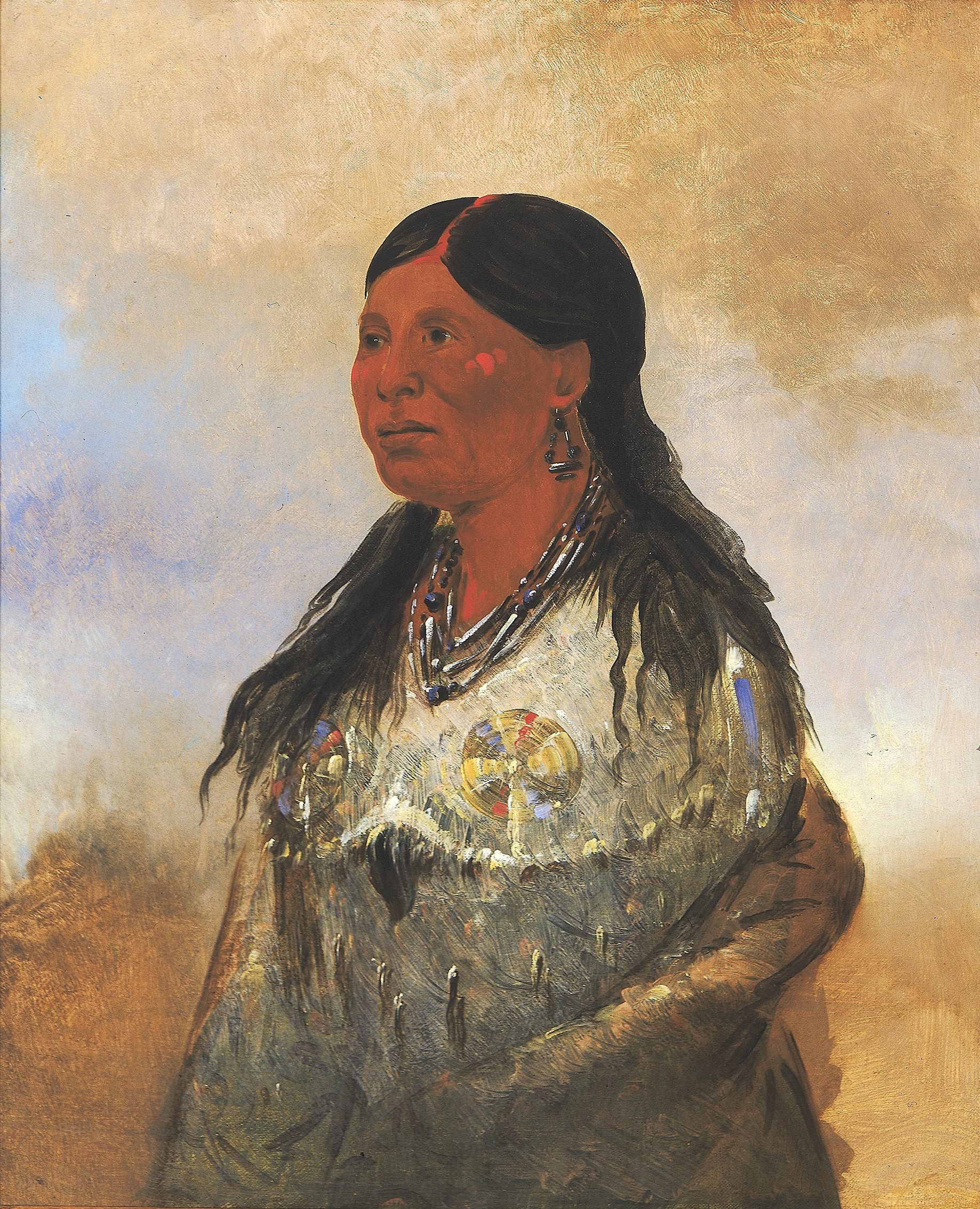 George Catlin, Hón-je-a-pút-o, Wife of Bear-catcher