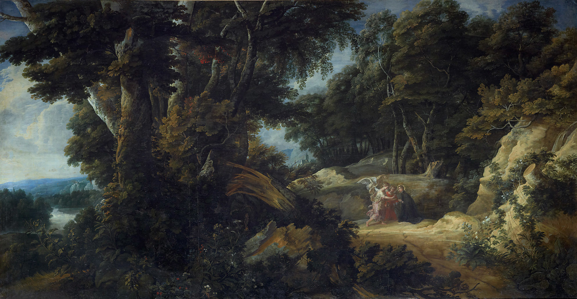 Jacques d'Arthois, Extensive forest landscape with St. Stanisław Kostka