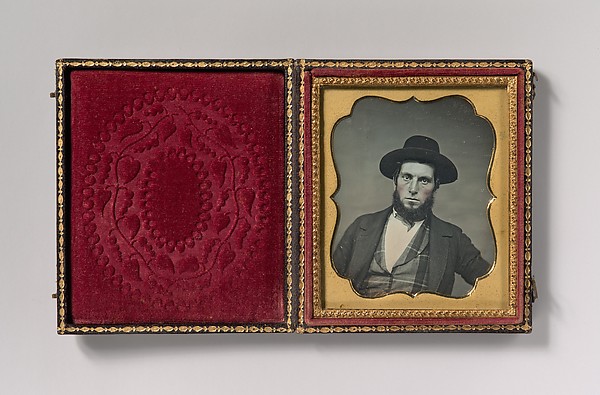 Unknown, [Bewhiskered Man in Hat and Plaid Vest]