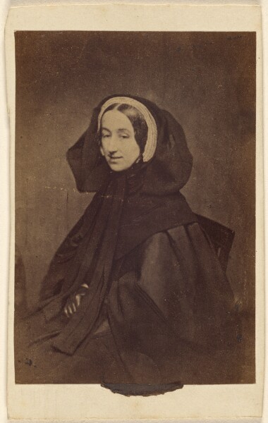 Unknown, [Unidentified woman dressed in all dark clothes, seated]