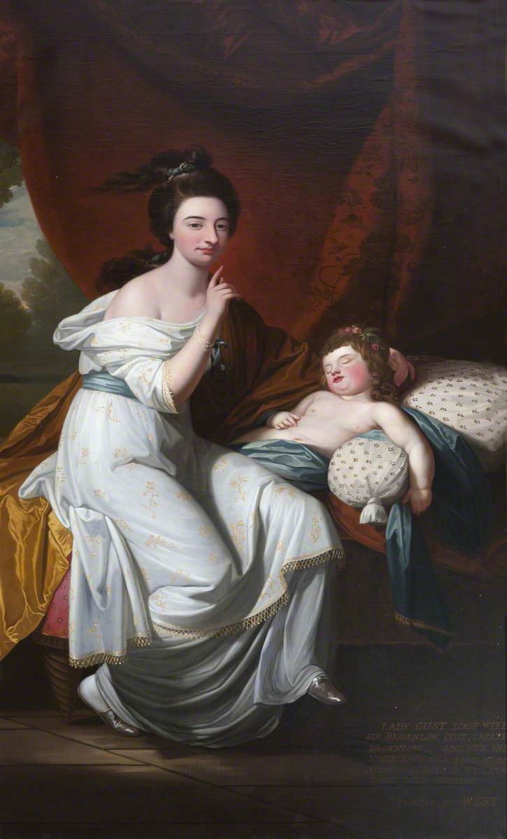 Benjamin West, Jocosa Katerina Drury, Lady Cust (1748/9-1772) with her Niece, Lady Caroline Hobart, later Lady Suffield (1767-1850)