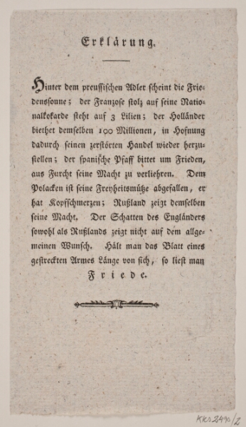 Gerhard Ludvig Lahde, Allgemeiner Wunsch. Tekstblad
