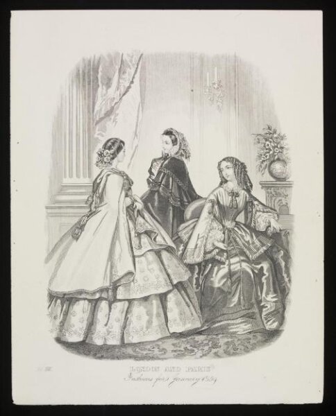 Unknown, London and Paris Fashions for January 1859