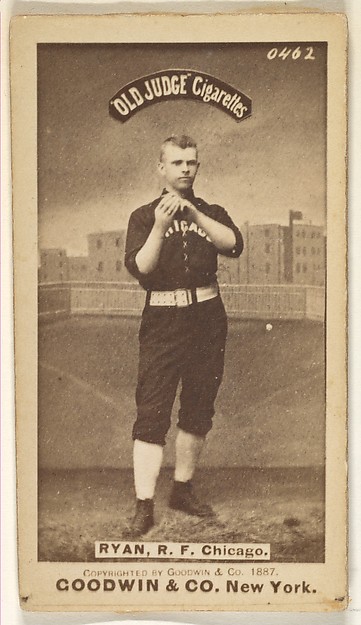 Goodwin & Company, Ryan, Right Field, Chicago, from the Old Judge series (N172) for Old Judge Cigarettes