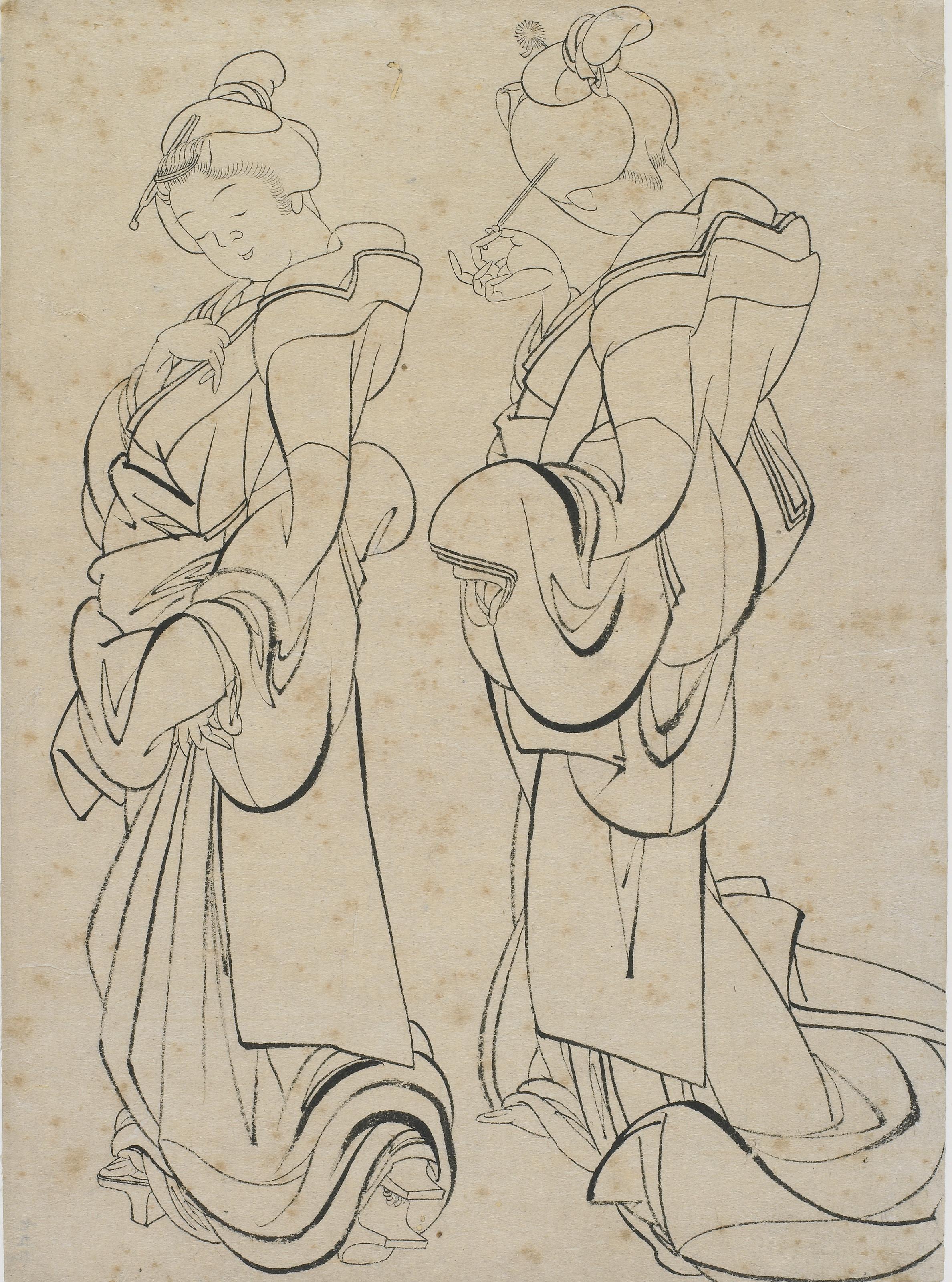 Katsushika Hokusai, Two women