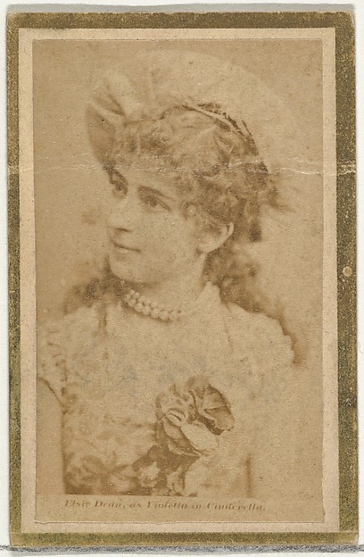 Allen & Ginter, Elsie Dean as Violetta in Cinderella, from the Actresses and Celebrities series (N60, Type 2) promoting Little Beauties Cigarettes for Allen & Ginter brand tobacco products