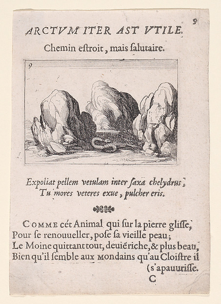 Jacques Callot, Le Serpent (The Serpent), plate 9 from "Lux Claustri ou La Lumière du Cloitre" (The Light of the Cloisters)