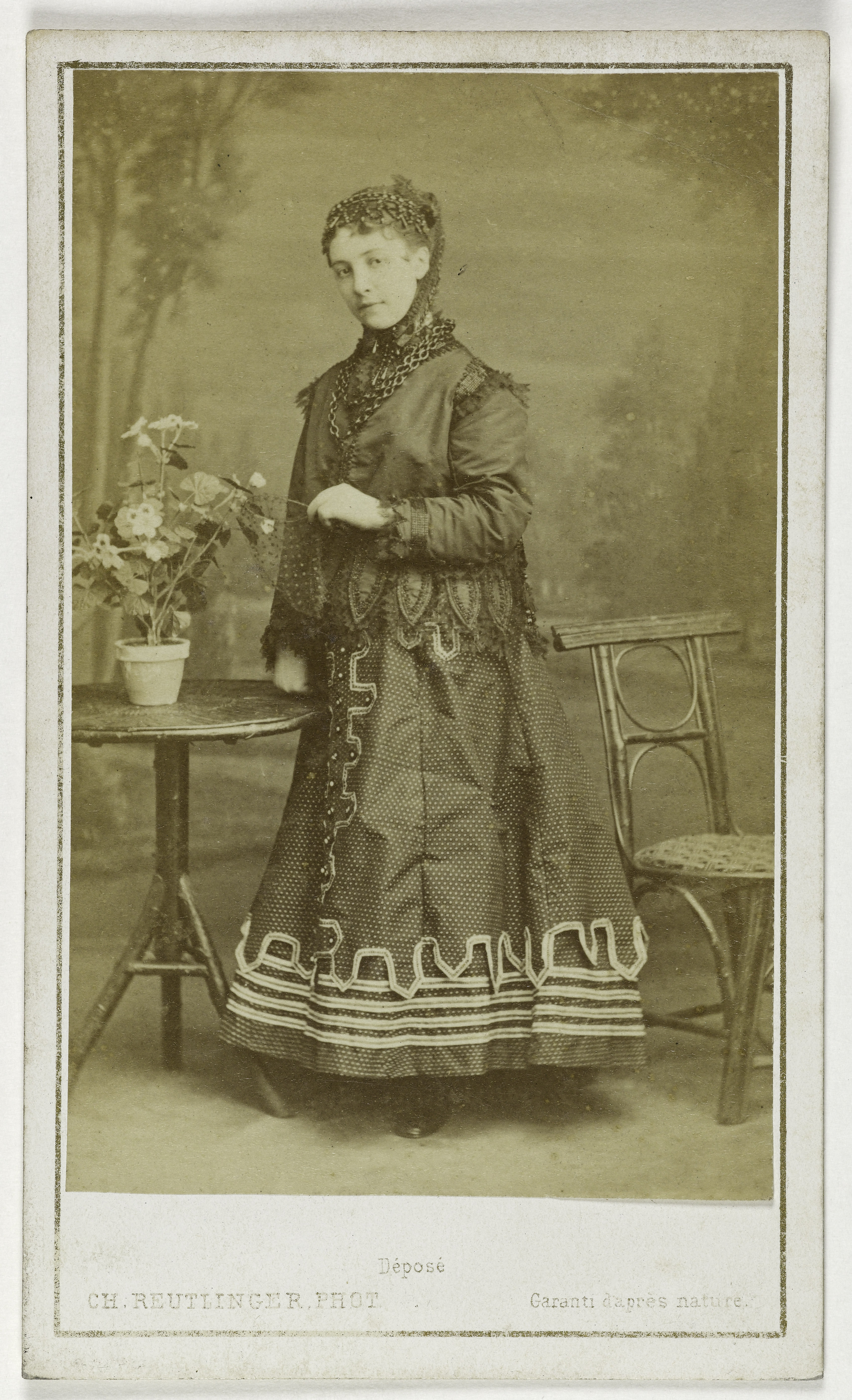 Charles Reutlinger, Portrait de Mademoiselle Gervais, (actrice)