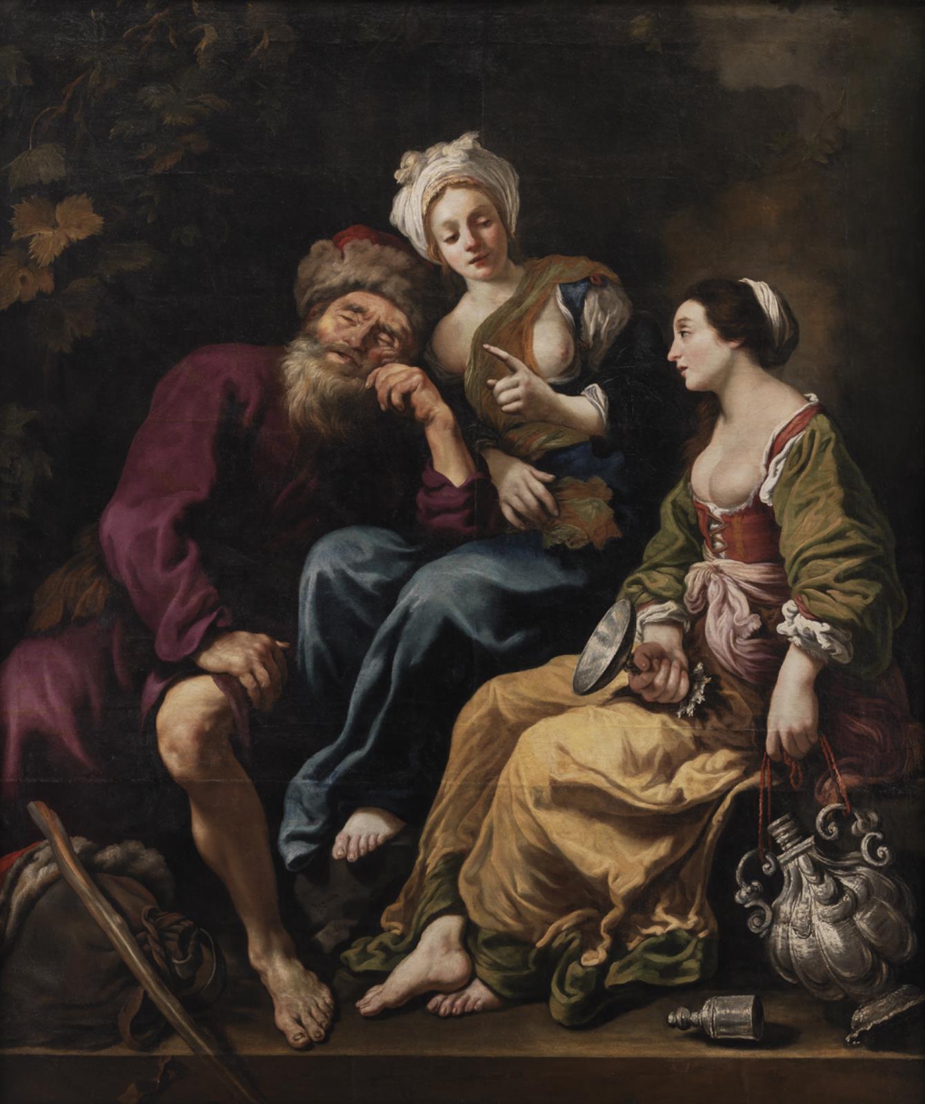 Claude Vignon, Lot med sine døtre