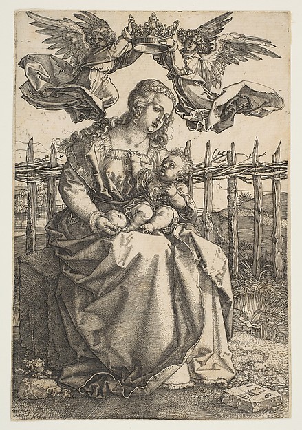 Albrecht Dürer, Virgin and Child Crowned by Two Angels