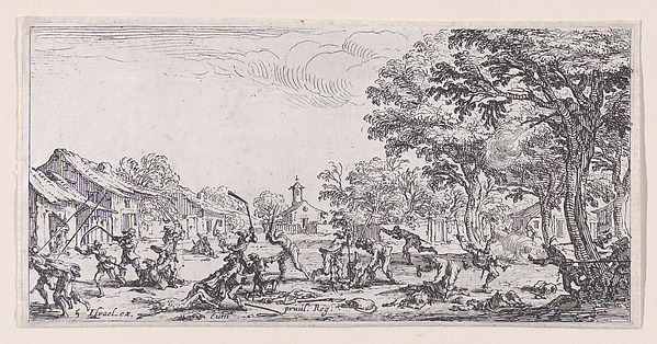 Jacques Callot, Le Revanche des Paysans (The Revenge of the Peasants), plate 5 from "Les Petites Misères de la Guerre" (The Little Miseries of War)