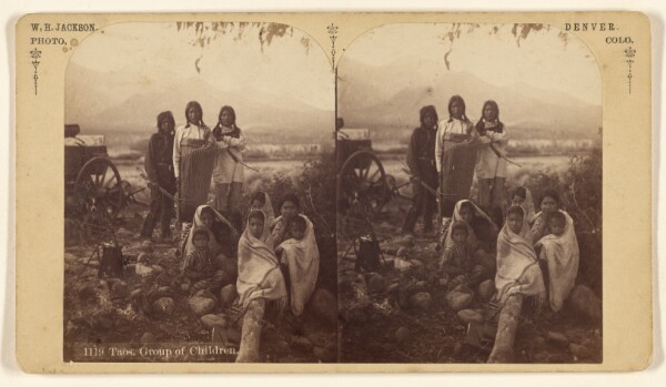 William Henry Jackson, Taos, Group of Children.