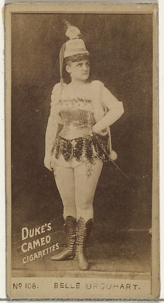 W. Duke, Sons & Co., Card Number 108, Belle Urquhart, from the Actors and Actresses series (N145-4) issued by Duke Sons & Co. to promote Cameo Cigarettes