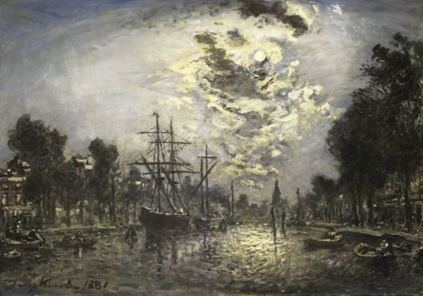 Johan Barthold Jongkind, Rotterdam in the Moonlight