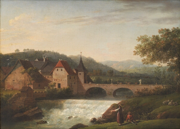 Jens Juel, Broen og vandfaldet i Dornach, Schweiz
