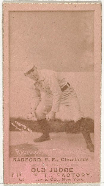 Goodwin & Company, Paul Revere "Shorty" Radford, Right Field, Cleveland, from the Old Judge series (N172) for Old Judge Cigarettes