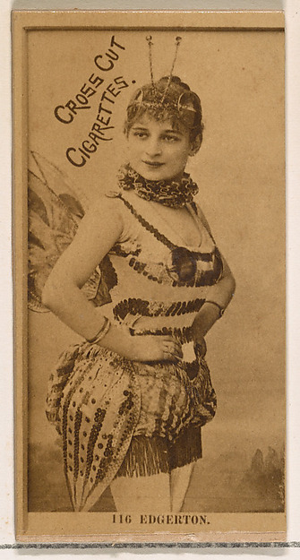 W. Duke, Sons & Co., Card Number 116, Edgerton, from the Actors and Actresses series (N145-2) issued by Duke Sons & Co. to promote Cross Cut Cigarettes
