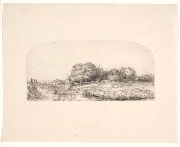 Rembrandt van Rijn, Landskab med en fåreflok og kornhjelm