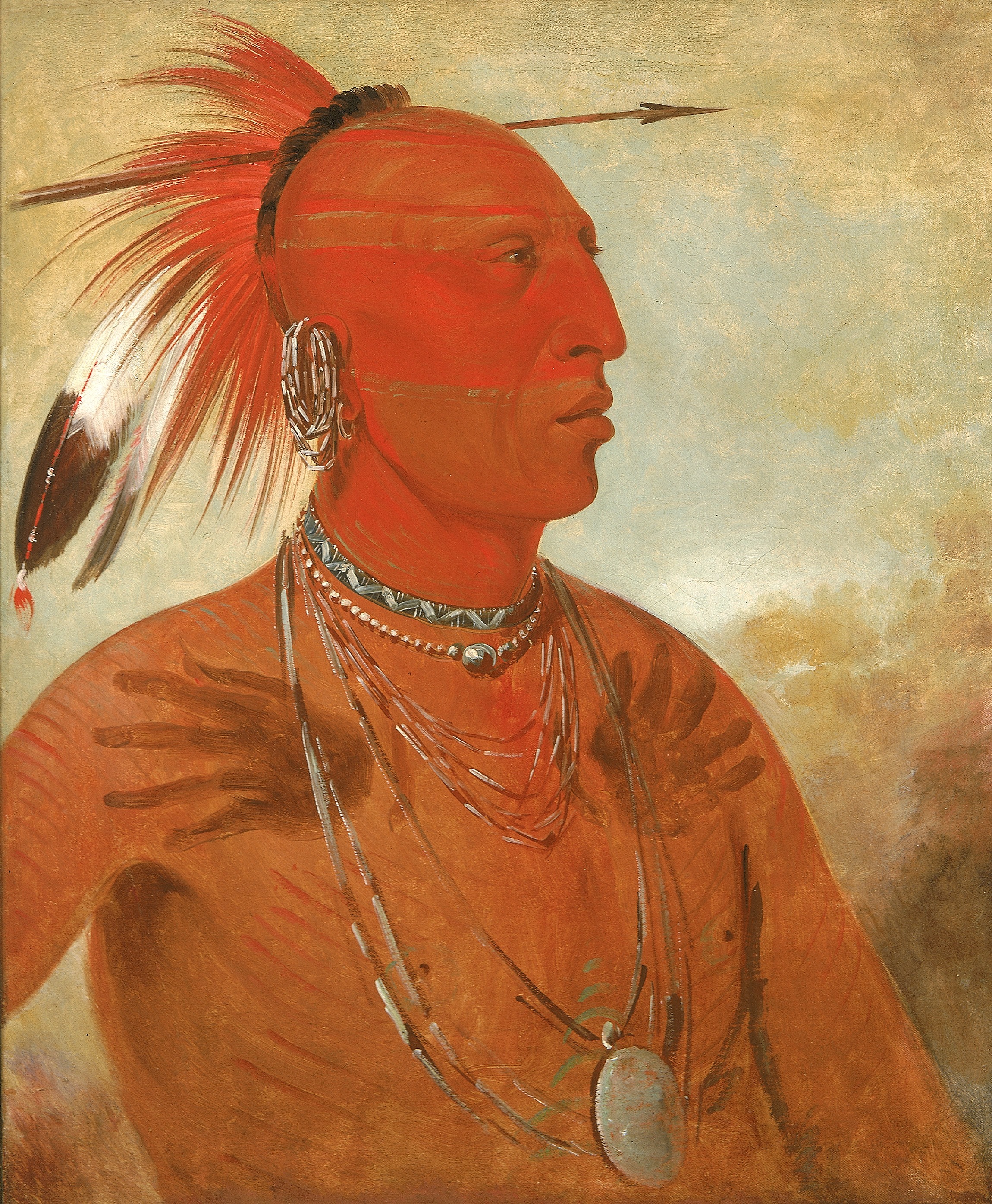 George Catlin, La-wáh-he-coots-la-sháw-no, Brave Chief, a Skidi (Wolf) Pawnee