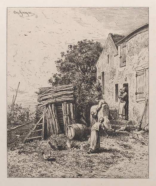Charles Jacque, A Rustic Dwelling