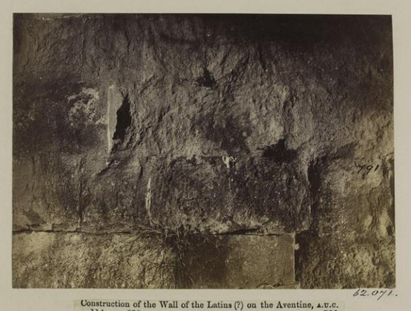 Parker, John Henry, Construction of the Wall of the Latins (?) on the Aventine, B.C. 683.