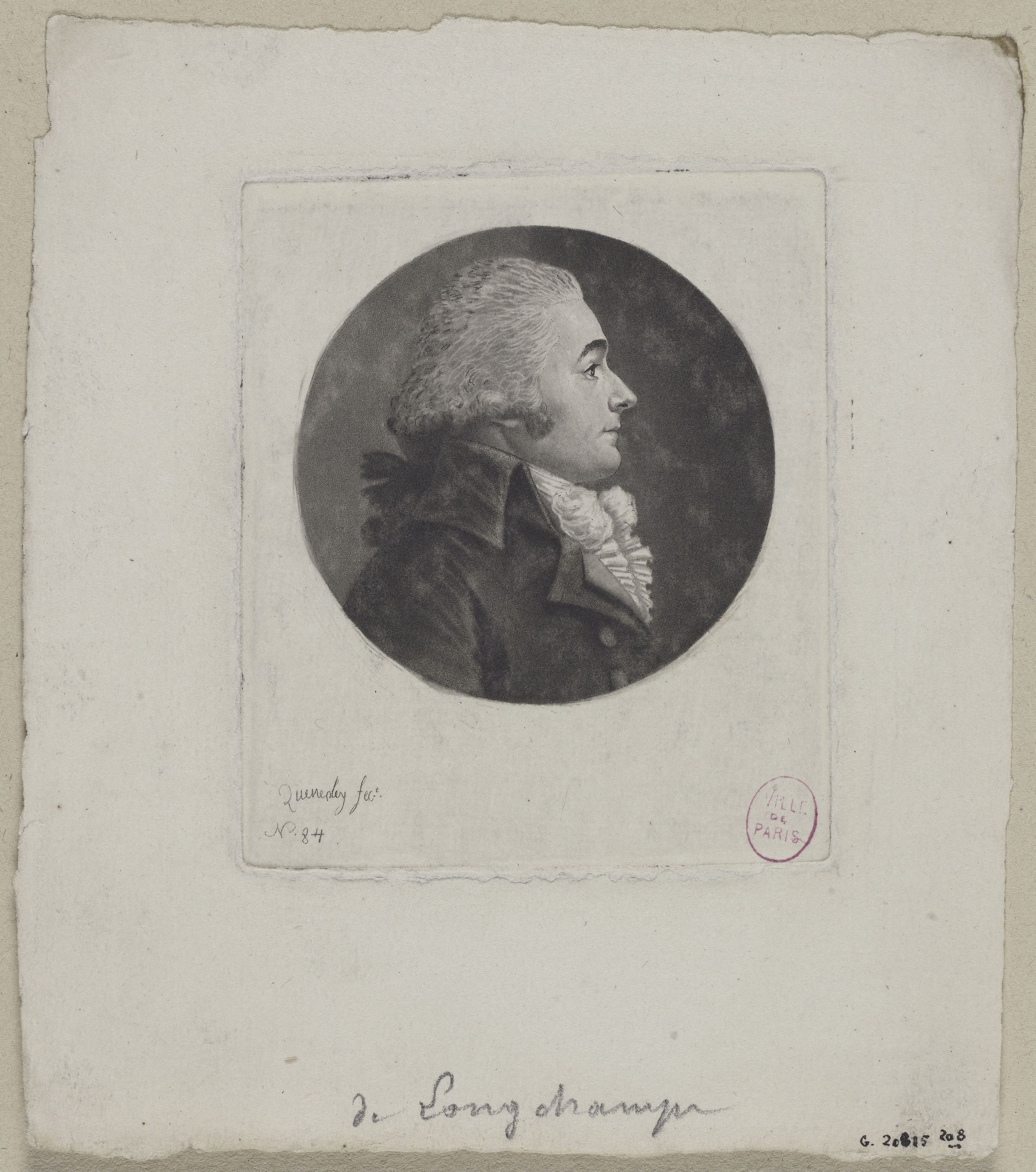 Edmé Quenedey, Portrait de Monsieur de Longchamp