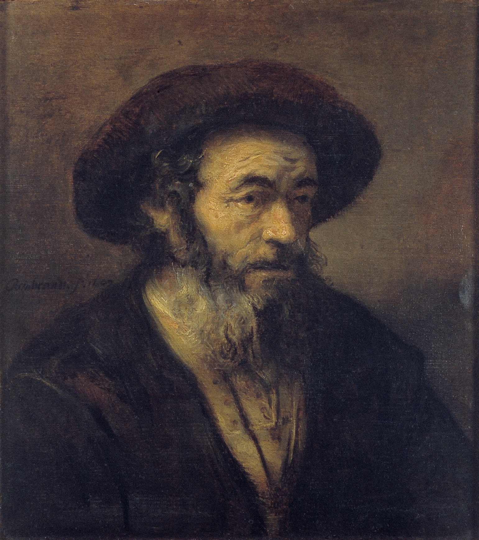 Rembrandt, Old man with beard looking right