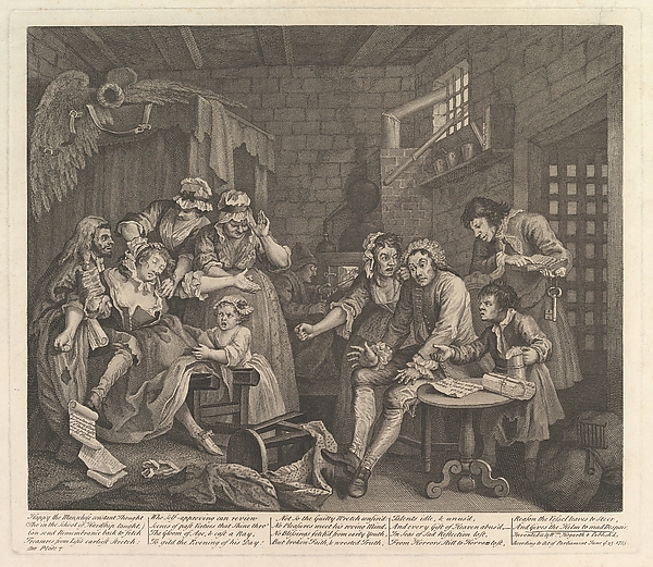 William Hogarth, A Rake's Progress, Plate 7