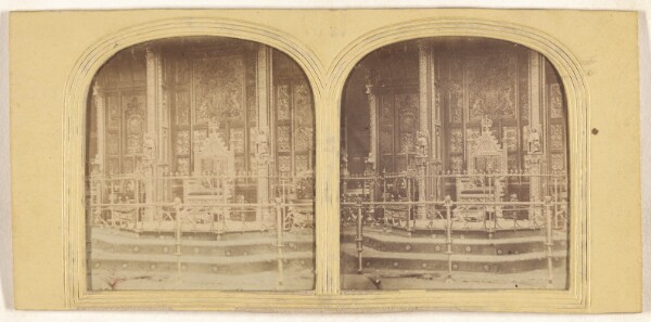 Unknown, Interior of the New Palace of Westminster. (Photographed by special permission.) The State Chairs of the Throne - House of Lords