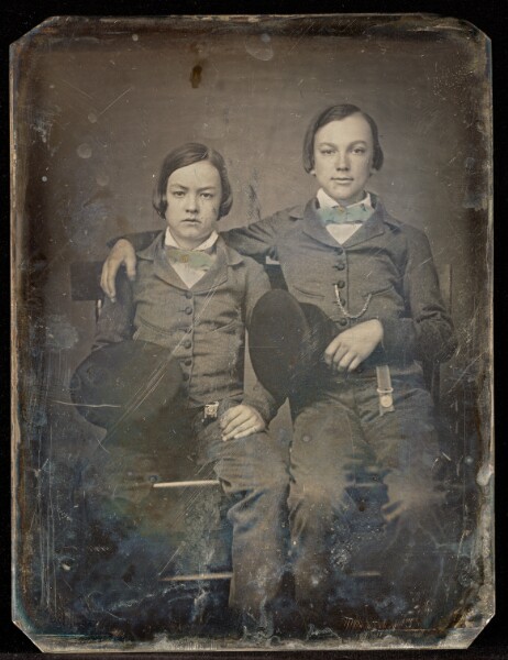 Unknown, [Portrait of Two Seated Boys]