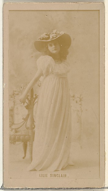 W. Duke, Sons & Co., Lilie Sinclair, from the Actors and Actresses series (N145-8) issued by Duke Sons & Co. to promote Duke Cigarettes