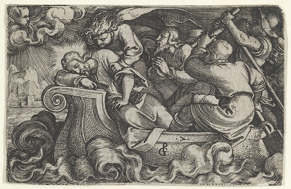 Georg Pencz, Christ Sleeping During the Storm on Lake Tiberias, from The Story of Christ