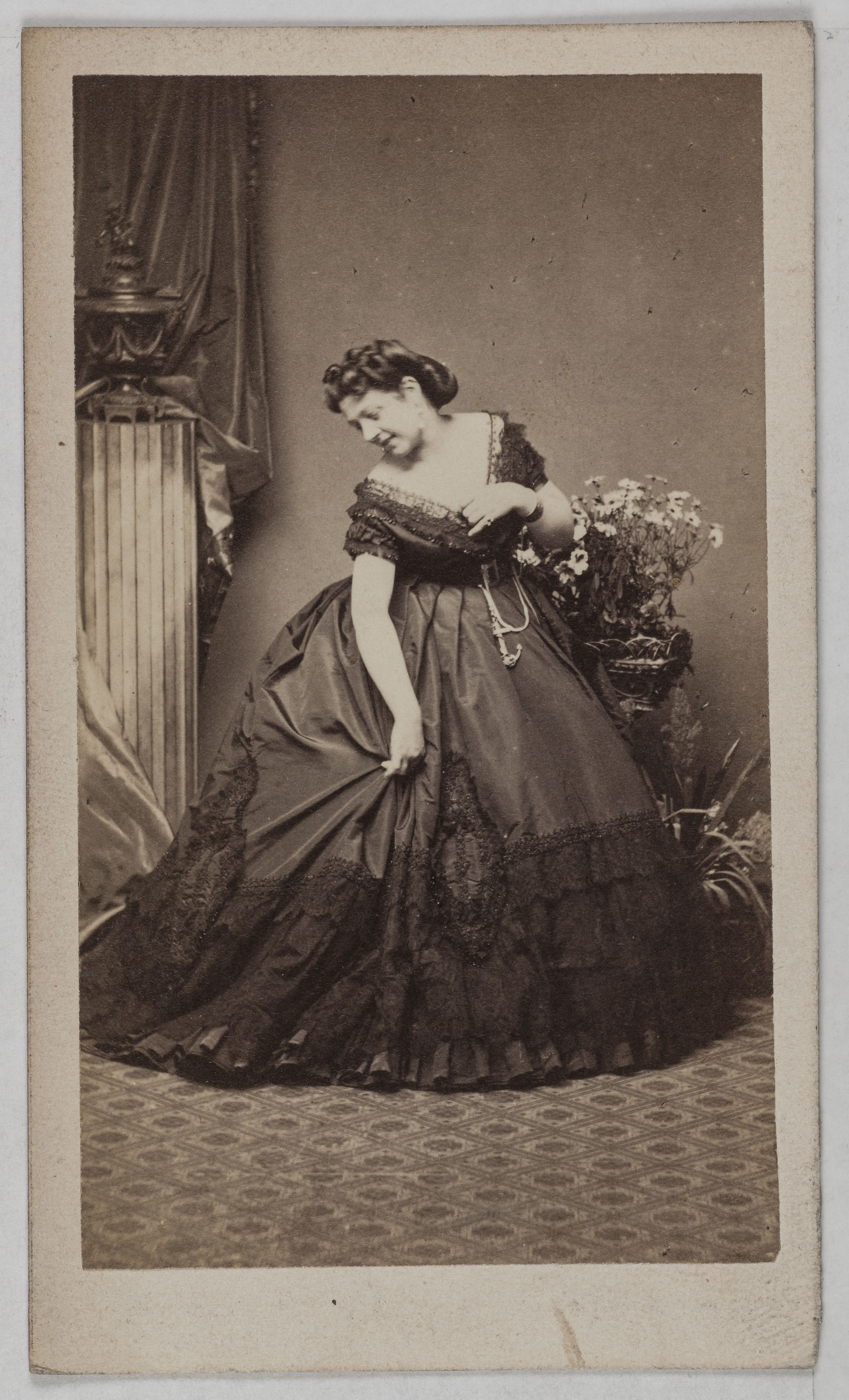 Ulric Grob, Portrait d'Emilie Keller ( -1889), (actrice aux théâtres des Variétés et du Palais-Royal)