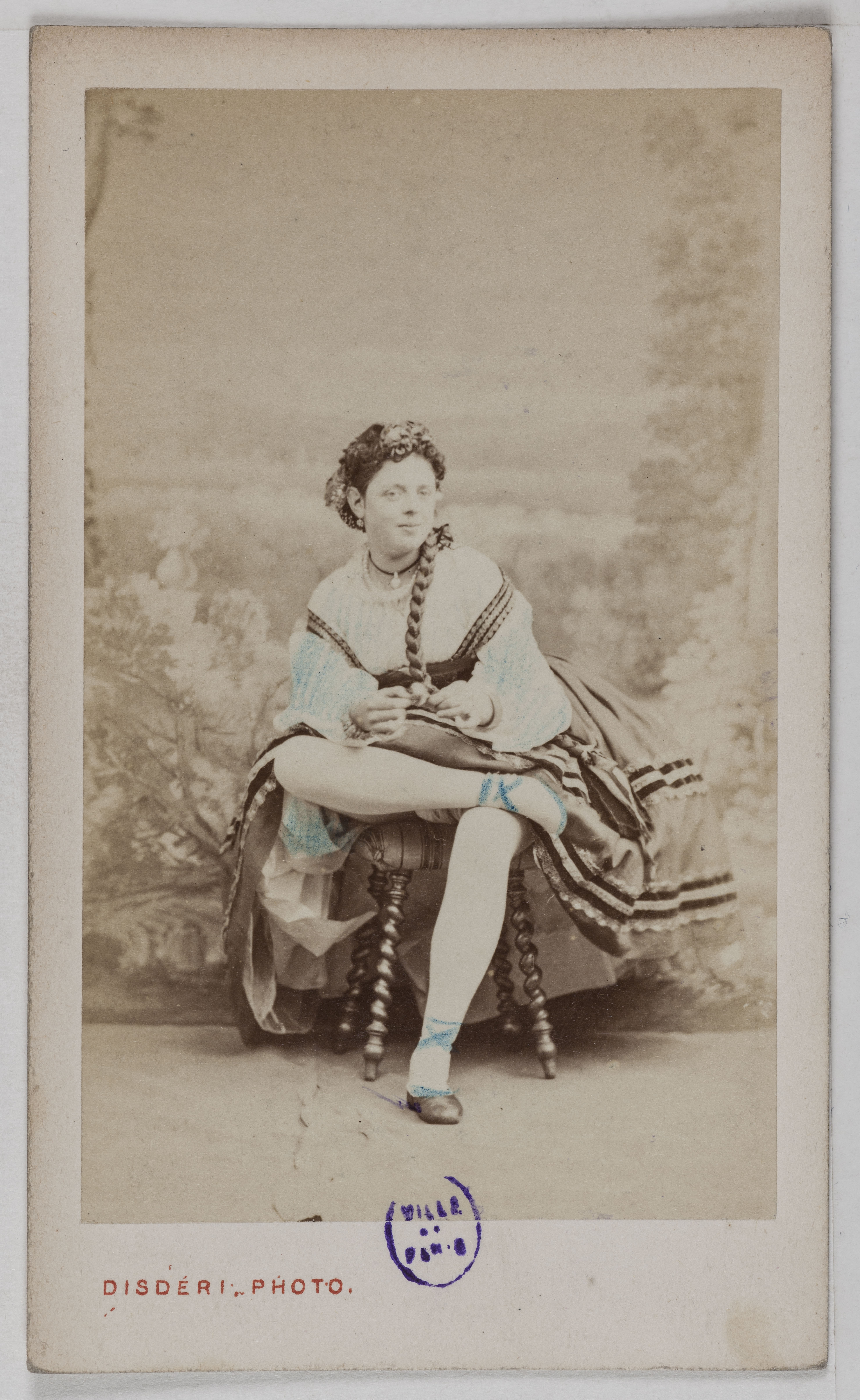 André-Adolphe-Eugène Disdéri, Portrait de Malo, (actrice)