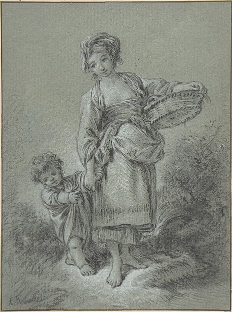 François Boucher, Woman and Boy