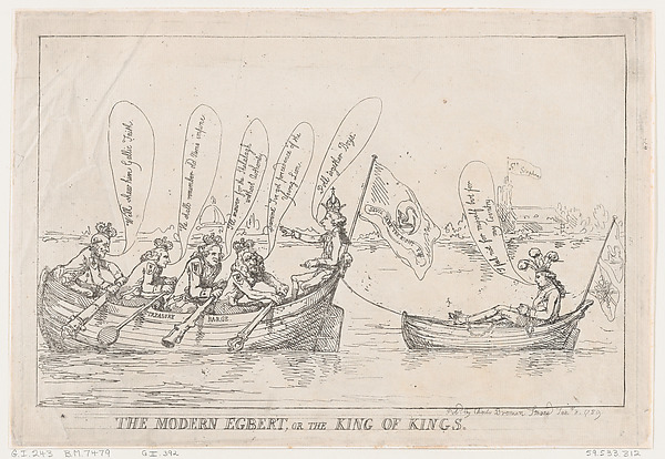 Thomas Rowlandson, The Modern Egbert, or The King of Kings
