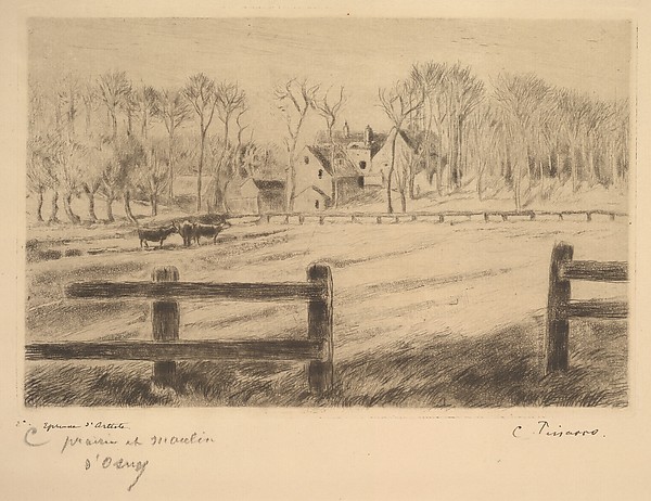 Camille Pissarro, Field and Mill at Osny, 1885