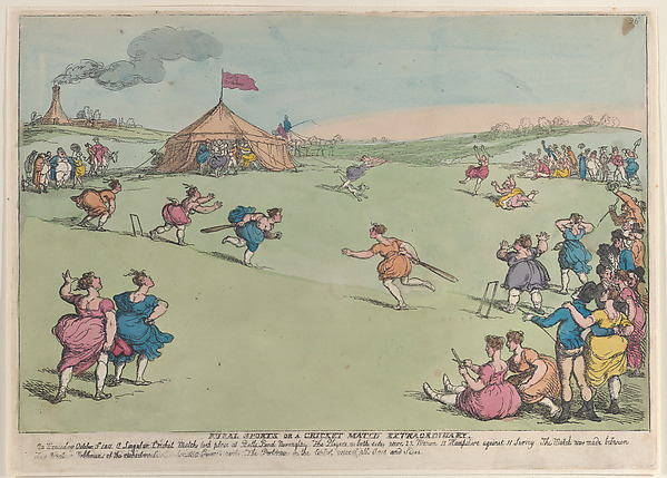 Thomas Rowlandson, Rural Sports or a Cricket Match Extraordinary