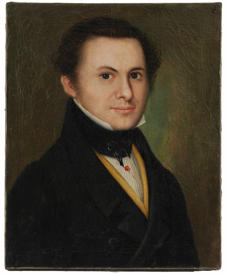 Johann Schlesinger (Maler), Brustbild eines jungen Herrn in schwarzem Rock