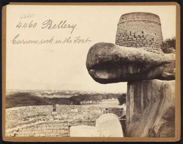 Francis Frith, Bellary.  Curious rock in the Fort