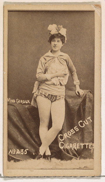 W. Duke, Sons & Co., Card Number 235, Miss Giroux, from the Actors and Actresses series (N145-1) issued by Duke Sons & Co. to promote Cross Cut Cigarettes