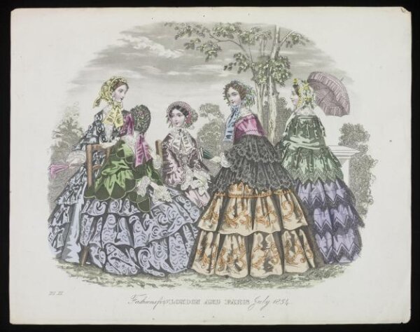 Unknown, Fashions for London and Paris July 1854
