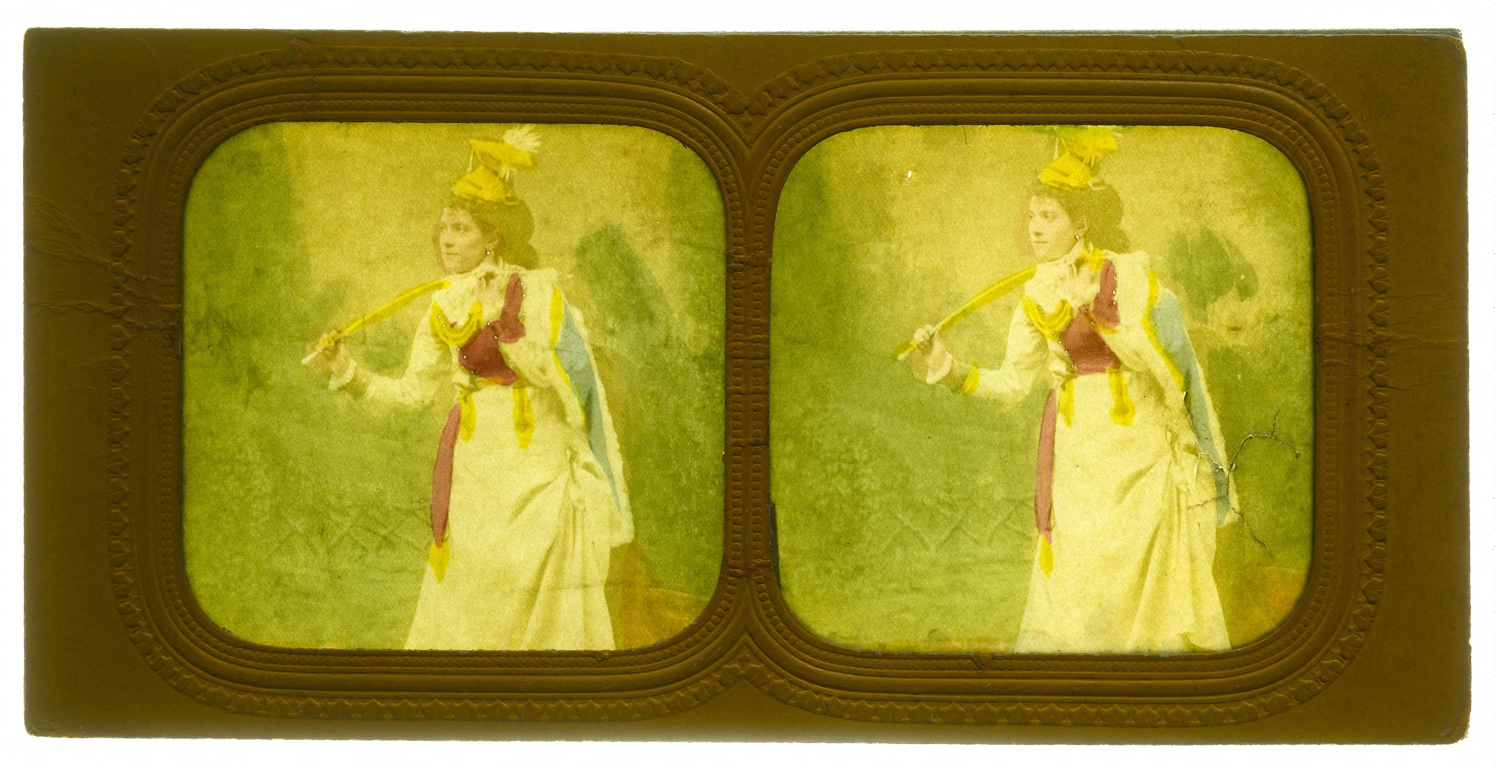 Anonyme, Portrait de femme avec cravache.