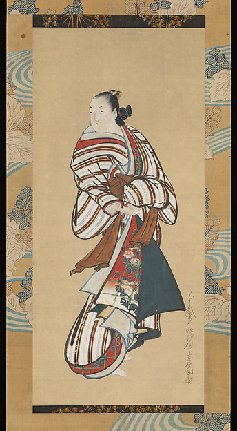 Kaigetsudō Dohan, Standing Courtesan Looking Over Her Shoulder