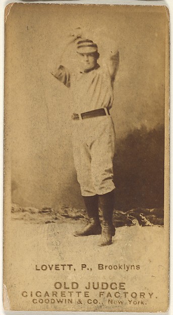 Goodwin & Company, Lovett, Pitcher, Brooklyn, from the Old Judge series (N172) for Old Judge Cigarettes
