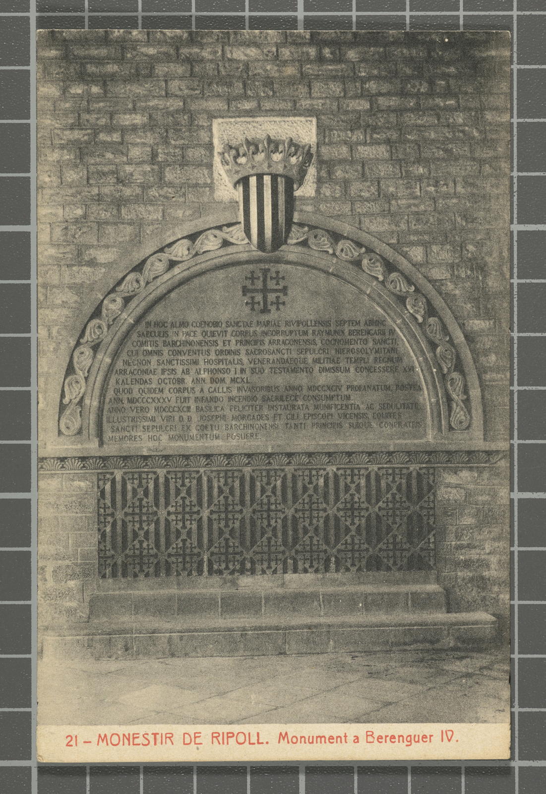 Desconegut, 21 - Monestir de Ripoll. Monument a Berenguer IV